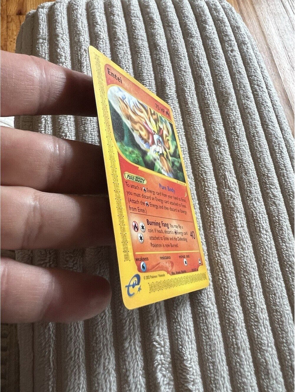 2003 RARE Aquapolis Entei Reverse Non Holo 10/147 Pokemon Card - Picture 3 of 9